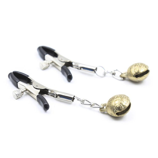 Metal Nipple Clamps With Bell Breast Clips Clitoris Stimulator SM Bondage Restraint Adult Game Sex Toy For Women Men