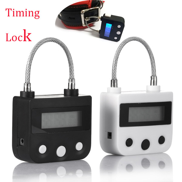 Electronic Bondage Lock, BDSM Fetish Handcuffs Mouth Gag Rechargeable Timing Switch Chastity Device Adult Games Sex Toys