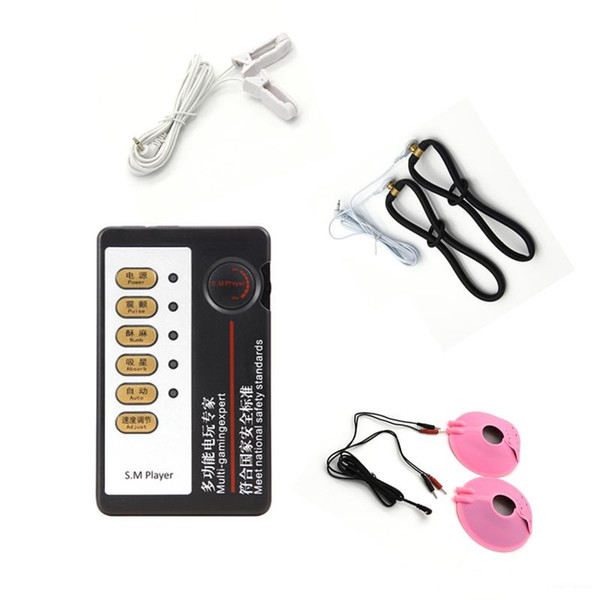 Electro Shock Set Nipple Massage Paste Breast Cup Nipple Clapms Anal Rings Anal Vagina Electro Stimulate Adult Sex Toys For couples