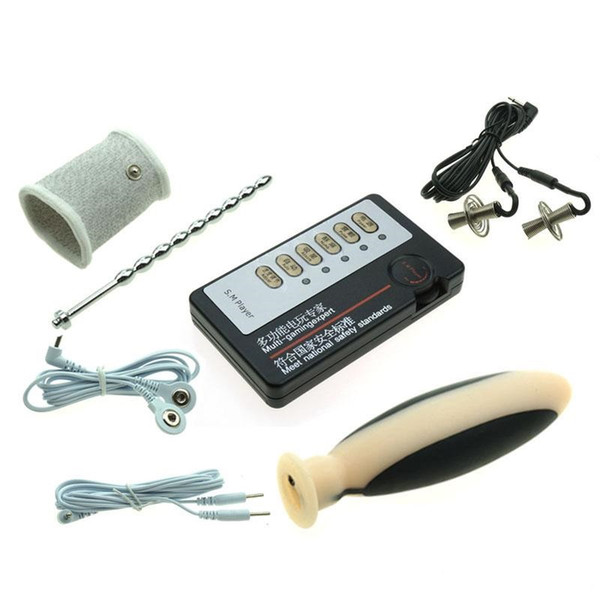 Electric Shock Kits Breast Nipple Clamps Urethral Catheter Sound Penis Rings Silicone Anal Plug Butt Plug Adult Games Sex Toys For Couples