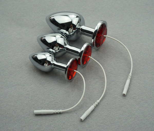 Stainless steel Electric Shock Anla Plug Medical Themed Electro Stimulate Butt Plug Anal Enlargement Sex Products Sex Toys