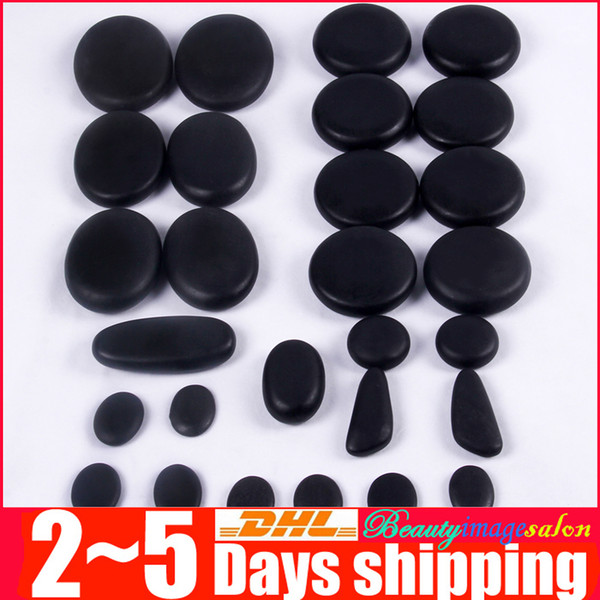 Best Selling! 28pcs Massage Stones Hot Stone Therapy Body Slimming Anti-Fatigue Eliminate Dark Circles Wrinkles Removal