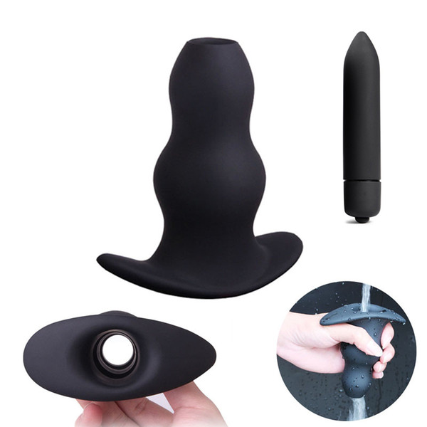Silicone Butt Plug 10 Speed Vibrator Anus Peep SM Erotic Toys For Men Woman Prostate Massage Butt Plug Enema Sex Toys