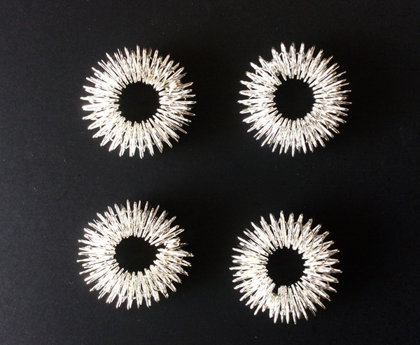 Stainless Steel Finger Massage Ring - Acupuncture Rings Health Care Body Massager Slimming Analgesic Ring - Blood Circulation Massage Tool