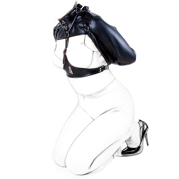 Erotic Positioning Bondage BDSM Adults Sex Toys,Soft Leather Bondage Straitjacket Top,Fetish Restraint Straight Jacket Restranit