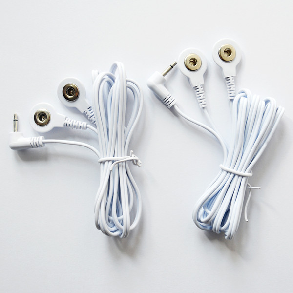 1 Pair Jack DC Head 2.5mm Replacement Electrode Lead Wires Connector Cables Connect Physiotherapy Machine or TENS Unit