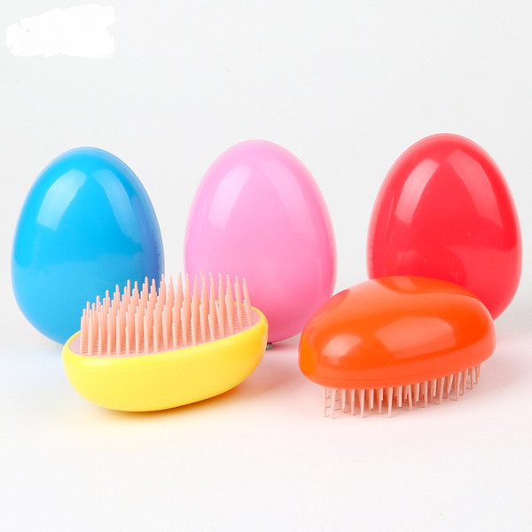 Soft Plastic Brushes Head Message Hair Submissive Shampoo Comb Colorful Cute Egg Design Wholesale Price Dhl/EMS Free Shipping