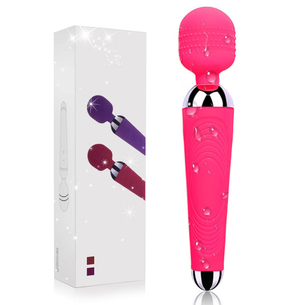 2018 AV Wand Toys for Woman USB Rechargeable Oral Clit Vibrators for Women AV Magic Wand Vibrator Massager Sexy Relaxed Toys 680001-5