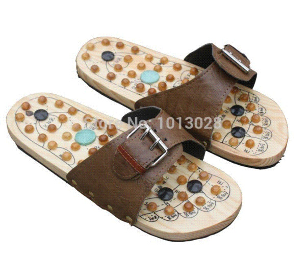 Wooden foot massage slippers cobblestone Acupuncture Reflexology massager foot slippers Acupressure Foot Healthy Massage & Relaxation