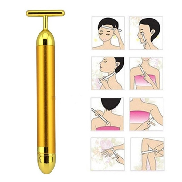 Facial Roller Massage Skincare Wrinkle Treatment Golden Energy Beauty Bar Face Massager Beauty Care Massage Stick