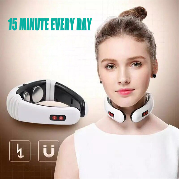 Electric Pulse Back and Neck Massager Far Infrared Pain Relief Tool Health Care Relaxation Multifunctional Physiotherap