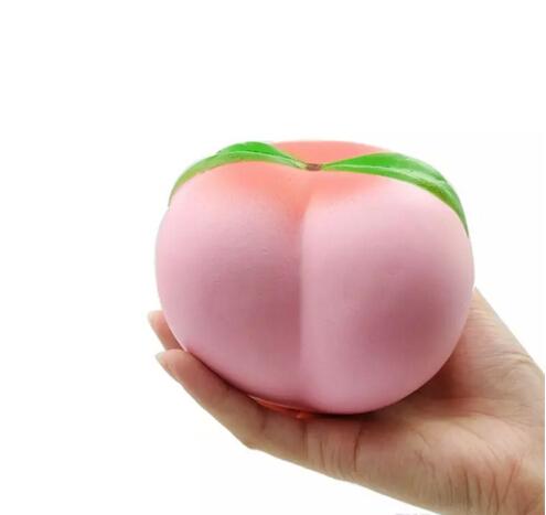 10CM Jumbo kawaii Squishy Slow Rising Peach Pendant Phone Straps Charms Queeze Kid Toys Cute squishies Bread Keychains free shipping