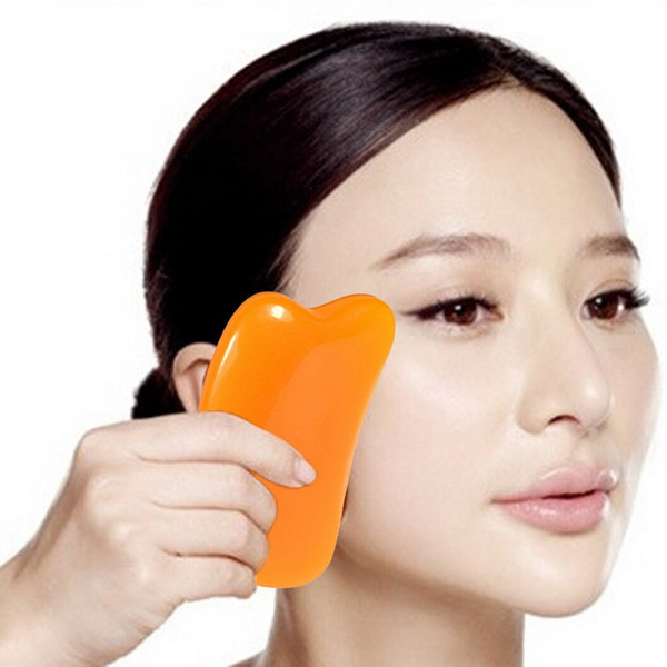 Natural resin Gua Sha Body And Face Guasha Board Massage Scraping Therapy Tool Body Face Waist Thin Scrapping Clips