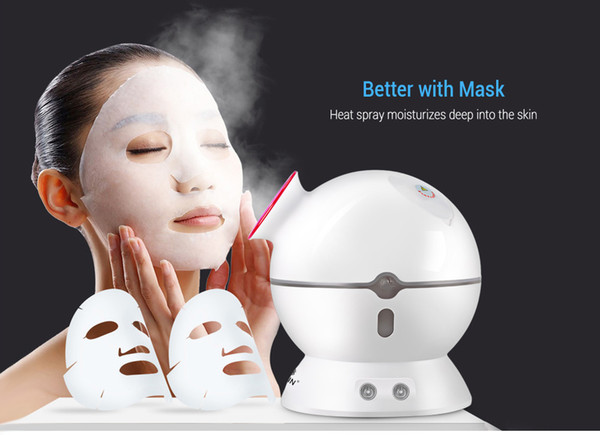 K_SKIN Portable Deep Cleanser Herbal vaporizer Spray Mini Table Ozone Facial Steamer Skin Care Spa Salon Moisturizing Face steamer BB