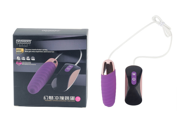 xuanai full body handable massager G port 12 frequency rechargeable powerful massage silicone+abs jump egg portable tool with wired switch