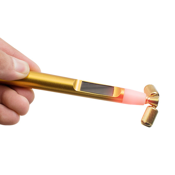 Hot Sale 24K Golden Solar Power Slimming Beauty Bay Waterproof Facial Roller Massager Rejuvenate Skin Small Size