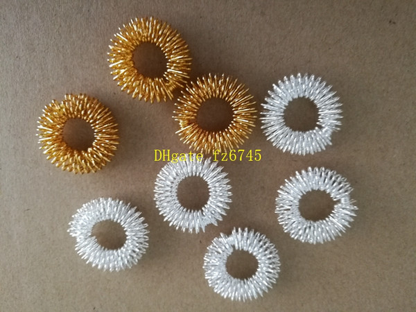 500pcs/lot DHL Fedex Fast Shipping Wholesale Relaxation Steel Finger Massage Ring Acupuncture Health Care Body Massage Supplies
