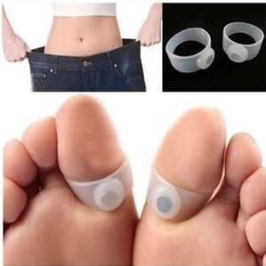 151206 new arrival Magnetic Silicon Diet Slimming Foot Massage Toe Rings 1pair=2piece Free Shipping on sale