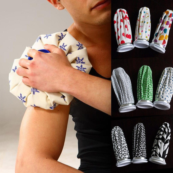 Healthcare Ice Bag Sport Injury Cap Muscle Aches Relief Pain Cold Therapy Pack Reusable Ice Cold Water Hot Water Fabric Rubber Coolify Bags