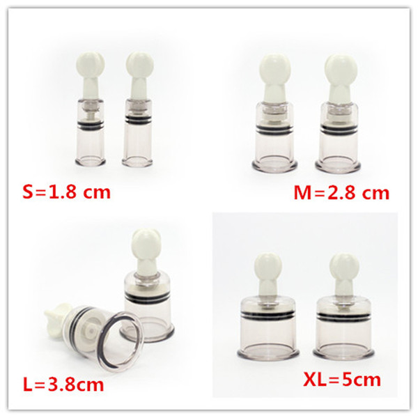 4 Sizes For Choose Women Breast Nipple Sucker Clitoris Massager Nipple Clamps Pump Breast Enlarger Vibratinng Sex Toys