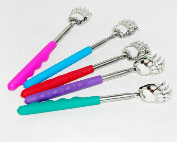 2016 Massage Health Care Product Extendable Stainless Steel Telescoping Back Scratcher Pocket Clip, Body Massage 5 colors for choices