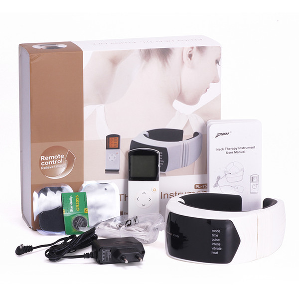 2017 Newest Wireless Remote Control Pain Relaxer Electric Neck Massager For Health Care mi ni Home Use CE Approval DHL Free Shipping