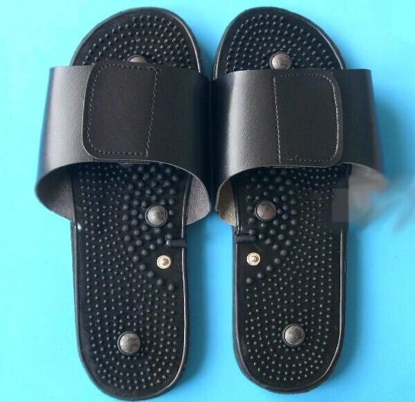 Magnetic massager slipper for digital therapy machine/ tens machine blood circulation therapy slippers with two cables