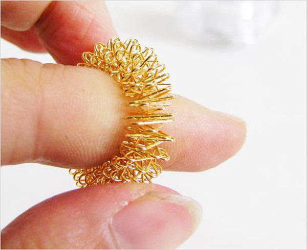 (2 Color) Stainless Steel Finger Massage Ring Acupuncture Rings Health Care Body Massager Relax Finger Hand Care - Finger Relaxation