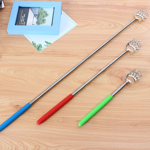 Cute Bear Claw Stainless Steel Back Scratcher Ultimate Extendable to 23'' Random Color Free Shipping wen7123