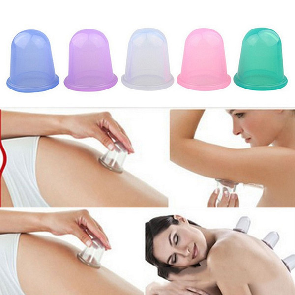 Family Body Massage Helper Anti Cellulite Vacuum Silicone Cupping Cups Vacuum Suction Cup Fascia Massager W9909