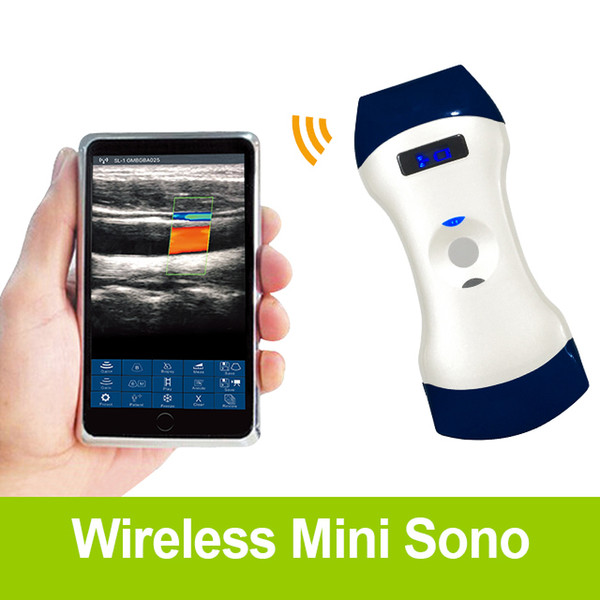 128elements Double Head color Wireless ultrasound probe 2-in-1 Convex and Linear
