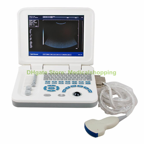 Ultrasound manufacture Medical Portable Mini Notebook ultrasound Machine scanner 10 in LED display with one probe+li battery free shipping