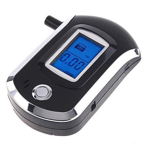 AT6000 Alcohol Breath Tester Digital Breathalyzer Mini Portable Professional Alcohol Monitor Blue LCD Graphic Display Sound Alarm