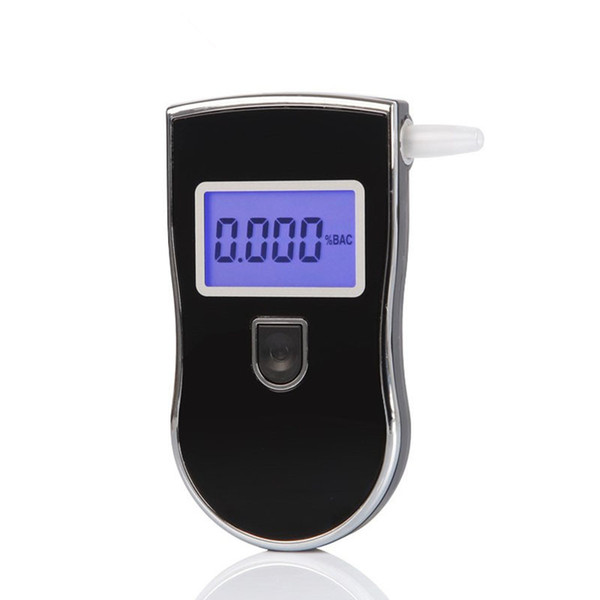 AT818 Alcohol Breath Tester Digital Breathalyzer Mini Portable Professional Alcohol Monitor Blue LCD Display Sound Alarm Medical Supplies