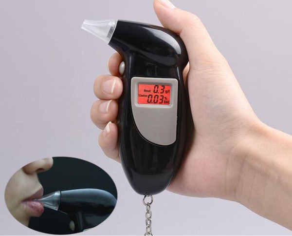 Breathalyzer tester - car driver convenient drunk detection equipment electronic anti-alcohol driving supplies black free mail direct