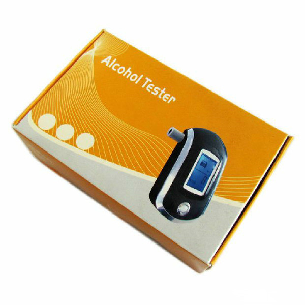 AT6000 Alcohol Breath Tester Digital Breathalyzer Mini Portable Professional Alcohol Monitor Blue LCD Graphic Display Sound Alarm Police