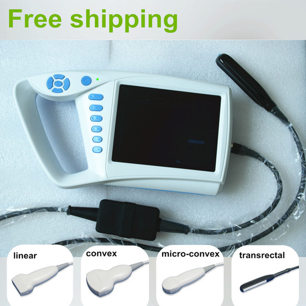 Veterinary Animal palm Ultrasound Scanner Machine With trans-rectal Probe Echo Ecografo 7inch LCD Screen Vet Ultrasound