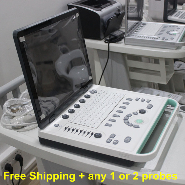 New arrive free shipping notebook ultrasound scanner H7 with 1 or 2 probes, B ultrasound, ultrasonic diagnostic machine