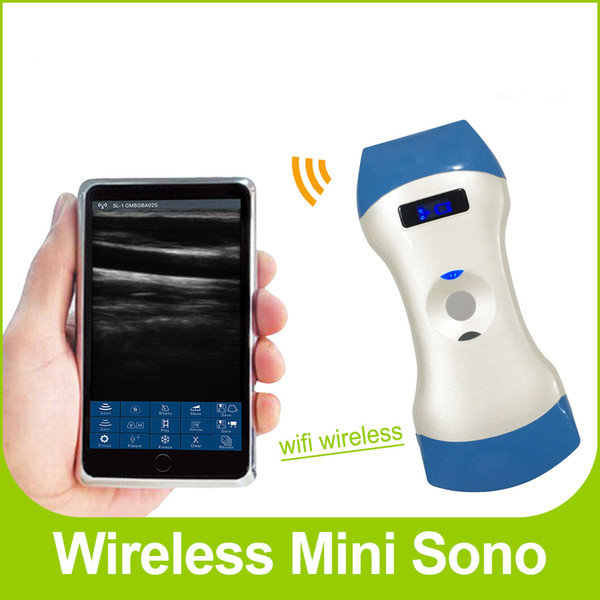 Update 128elements Double Head Wifi Wireless Portable Ultrasound Scanner 2-in-1 Convex Linear Array Probe