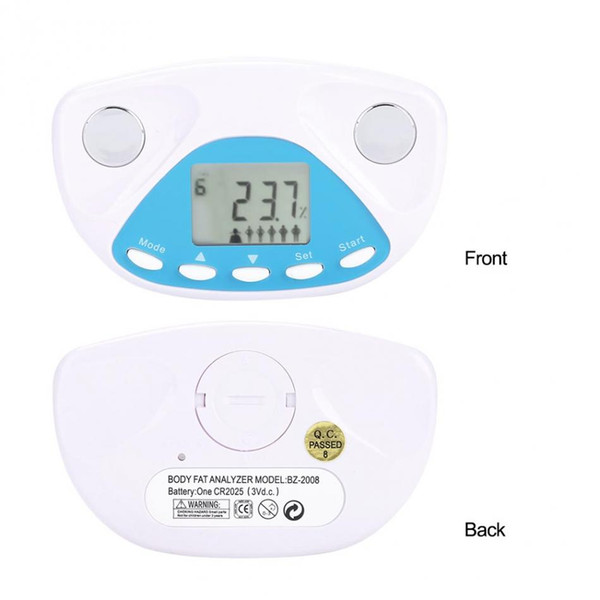 Portable Body Fat monitor BMI Tester Analyzer LCD Screen Fat Meter Detection Health Care Weight Loss Control