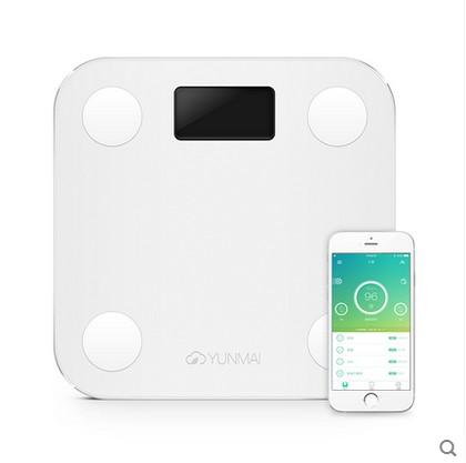 White Mini Smart YUNMAI Scales Household Premium Support Bluetooth APP Fat Percentage Digital Body Fat Weighing Scale Hot Sale+B