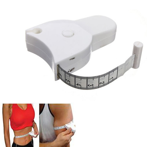 Hot selling Fitness Accurate Body Fat Caliper Measuring Body Tape Ruler Measure Mini Cute Tape Measure White 5000pcs