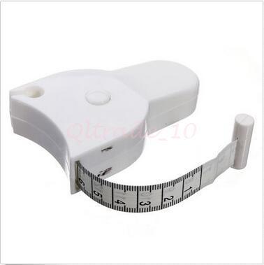 Hot selling Fitness Accurate Body Fat Caliper Measuring Body Tape Ruler Measure Mini Cute Tape Measure White