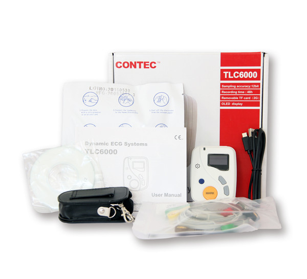 CE New TLC6000 Dynamic ECG Systems 48 Hours 12-leads synchro analysis ECG Holter