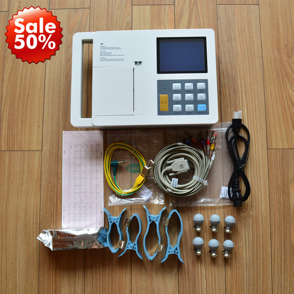 5.7in six channel ECG 12 lead+ECG work station pc, Electrocardiograph, hot sale 6 channel ECG machine,digital ecg, portable handheld ecg ekg