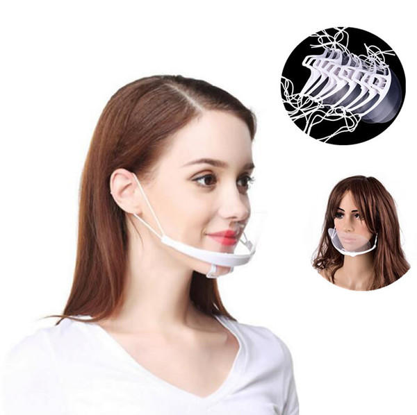 50pcs Transparent mask food and beverage service hotel chef anti fog plastic smile anti fog kitchen sanitary masks Report