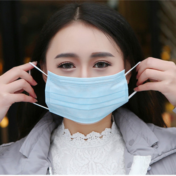 50pcs/lot Disposable masks outdoor dust mask on three floors Breathe freely and beauty dust mask