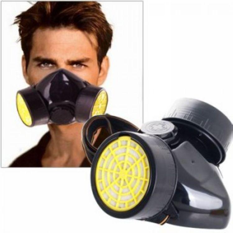 Dual Cartridge Chemical Respirator Filter Box Mask for Filtering Dusts Mists Metallic Fumes Paint Small Flying Free shipping