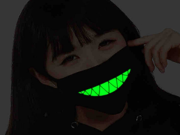 Hot sale Black Mouth Mask Light dust Luminous keep warm Cool Unisex Mask Noctilucent Anti Dust