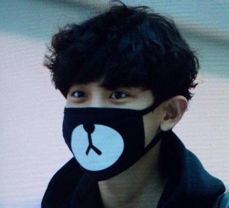 Black Anti-Dust Cotton Cute Bear Mouth Mask Kpop EXO Chanyeol Chan yeol